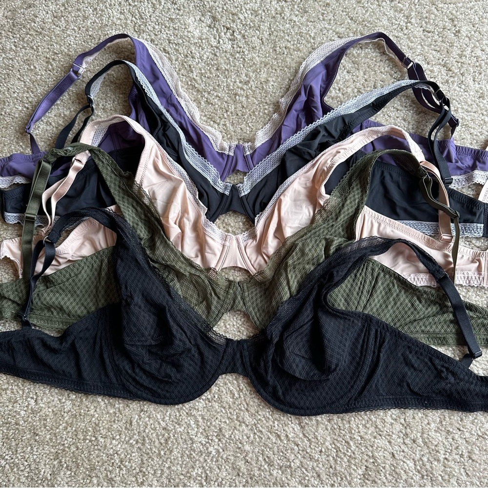 NWT Victoria’s Secret 38DD Unlined Semi Demi Lot of 5